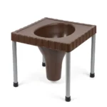 Square Commode Stool for Squat Toilets - White, Blue & Brown - Image 3