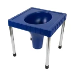 Square Commode Stool for Squat Toilets - White, Blue & Brown - Image 2