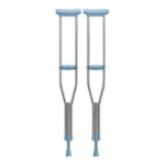 Adjustable Underarm Crutches (Pair) with Cushioned Pads and Rubber Tips
